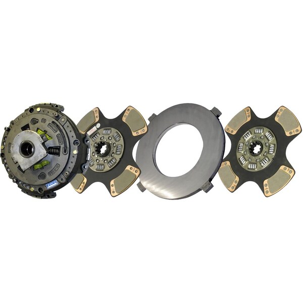 Illinois Auto 15-1/2in. x 2in. Easy Effort Clutch, Two-Plate, 4-Paddle / 7-Spring, 3600 Plate Load / 1700 NMU898-044-4 - main